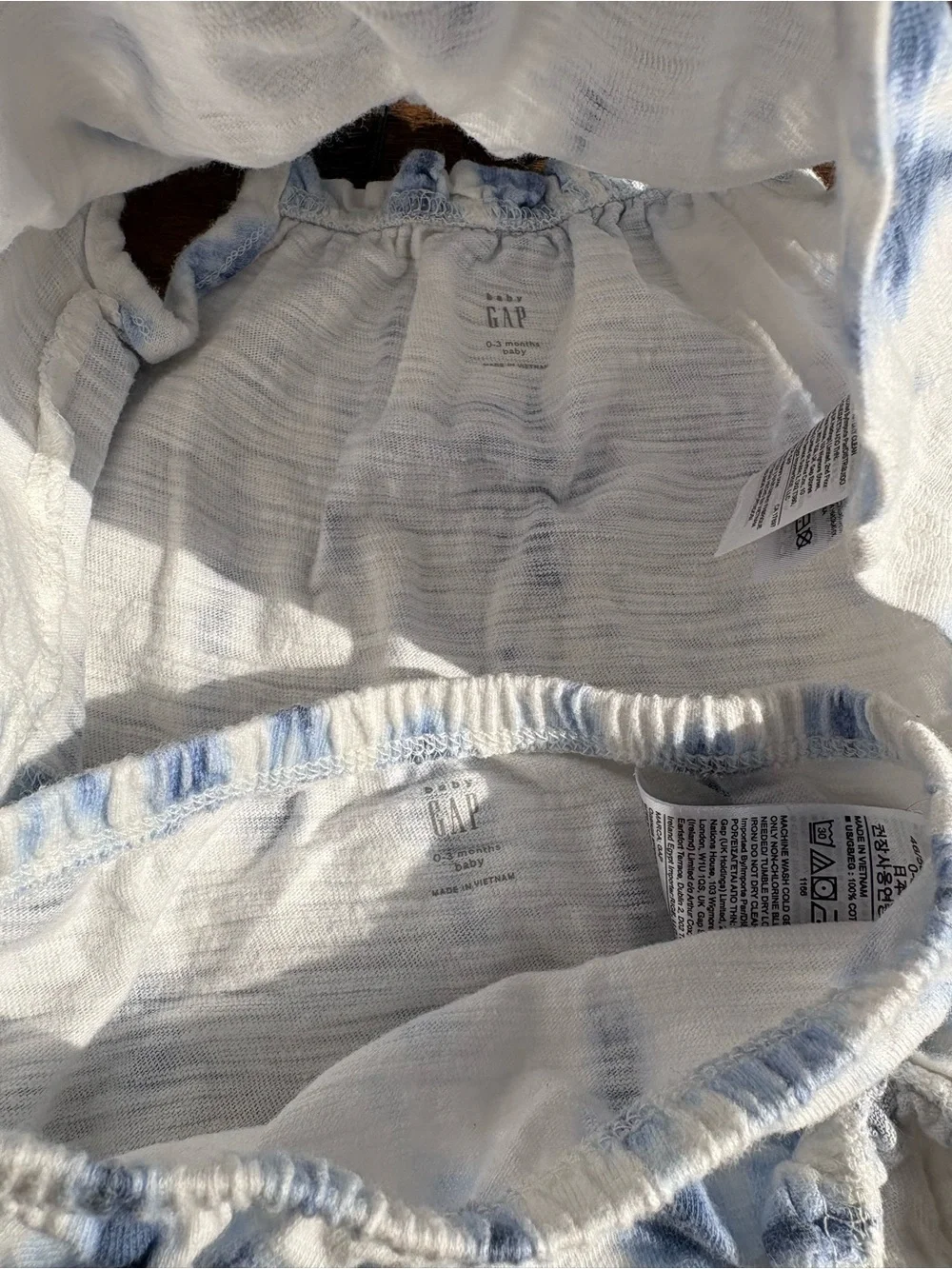 Baby Gap Cotton Gauze Set 0-3M Blue Tie Dye